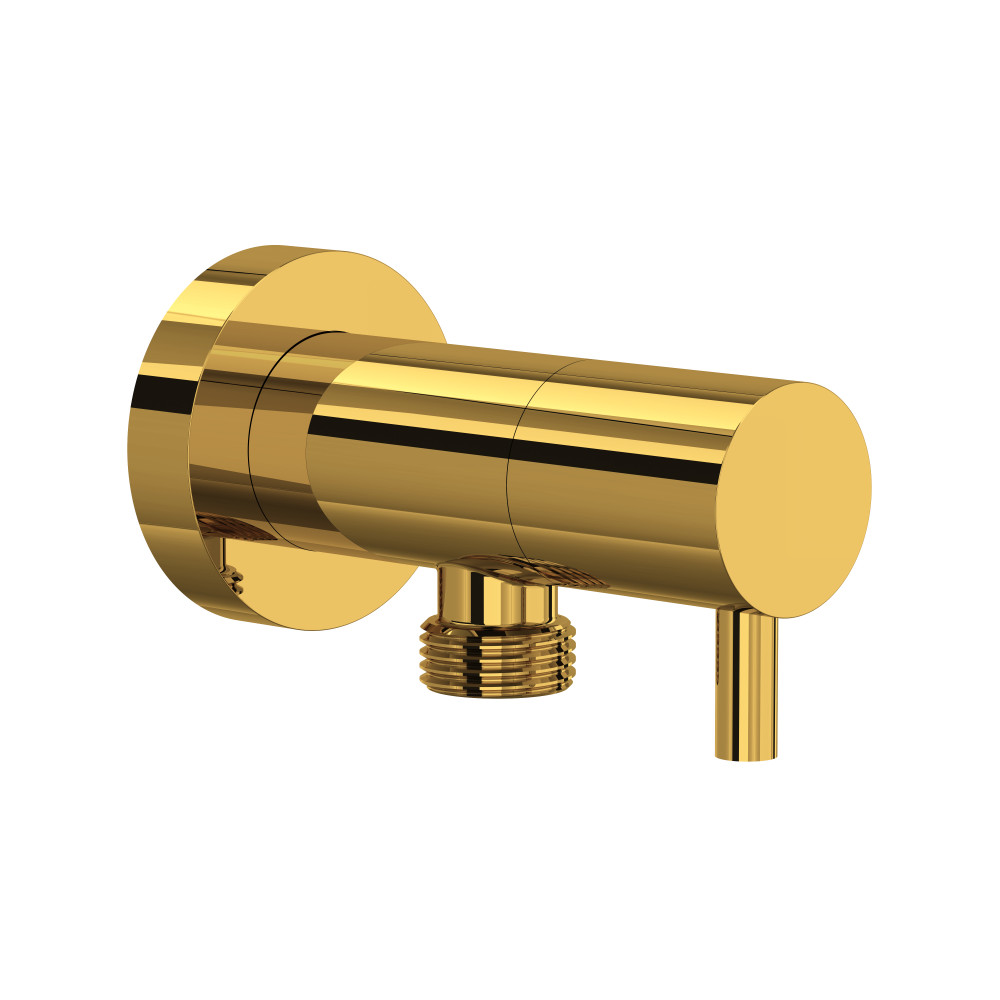 Rohl 0327WOULB Handshower Outlet With Integrated Volume Control - Unlacquered Brass