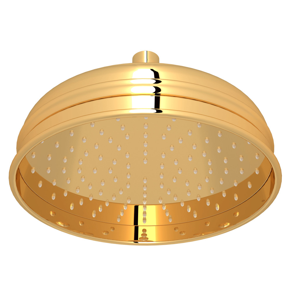Rohl 1037/8ULB 9" Rain Showerhead - Unlacquered Brass