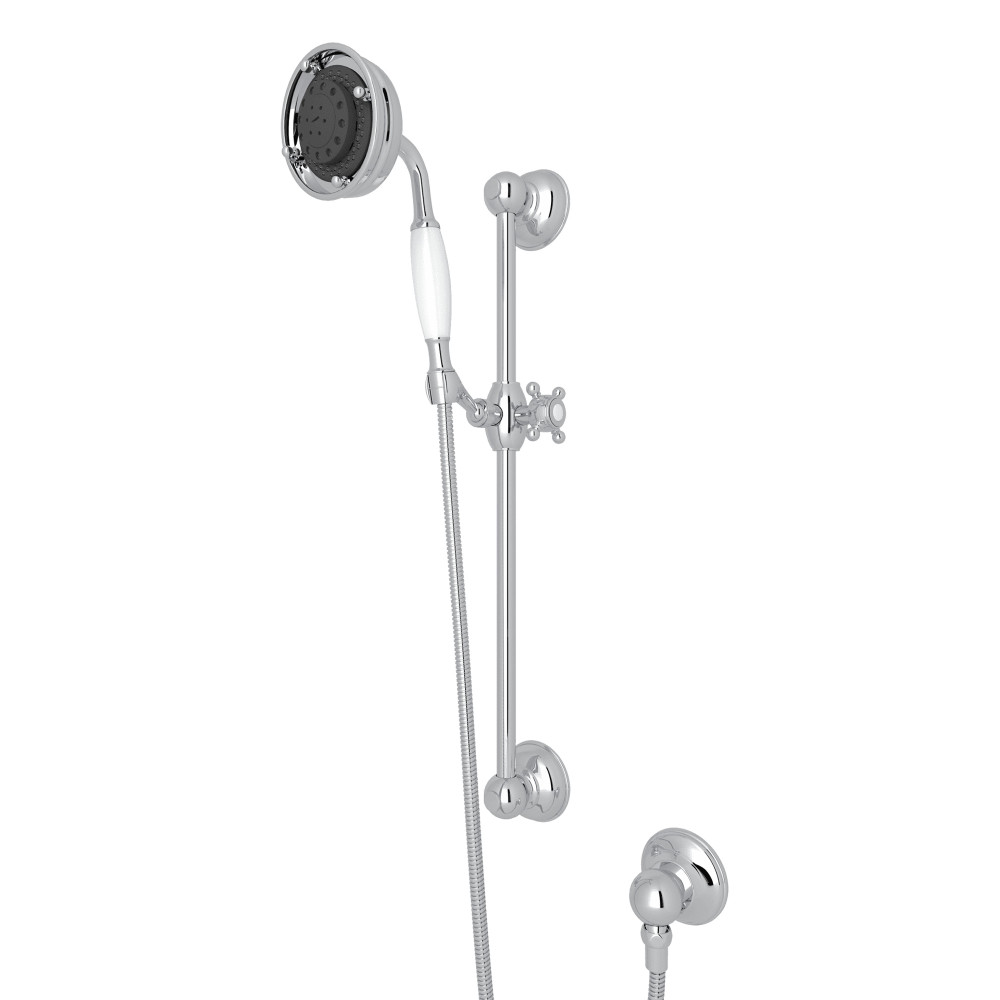 Rohl 1310APC Handshower Set With 22" Slide Bar and 3-Function Handshower - Polished Chrome