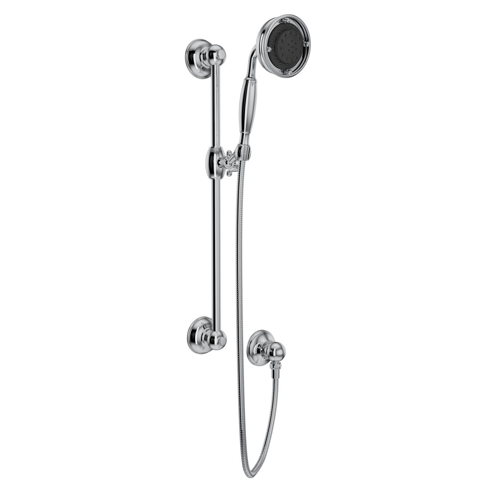 Rohl 1311APC Handshower Set With 22" Slide Bar and 3-Function Handshower - Polished Chrome