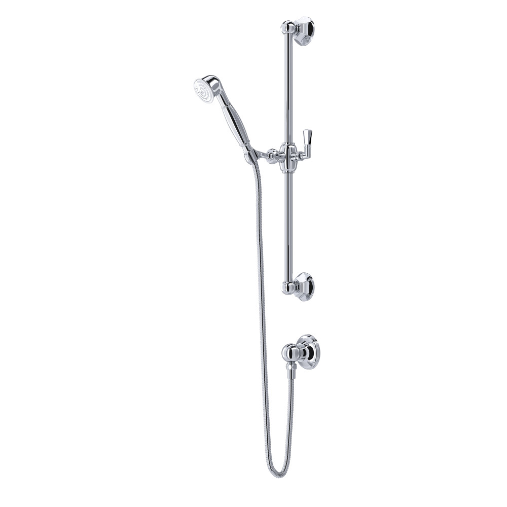 Rohl 1330APC Handshower Set With 24" Slide Bar and Single Function Handshower - Polished Chrome