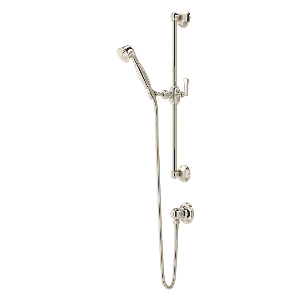 Rohl 1330PN Handshower Set With 24" Slide Bar and Single Function Handshower - Polished Nickel