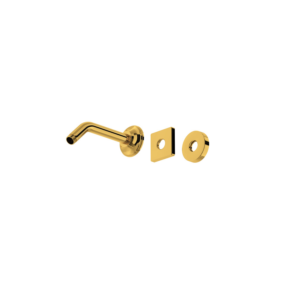 Rohl 1440/6ULB 7" Wall Mount Shower Arm - Unlacquered Brass