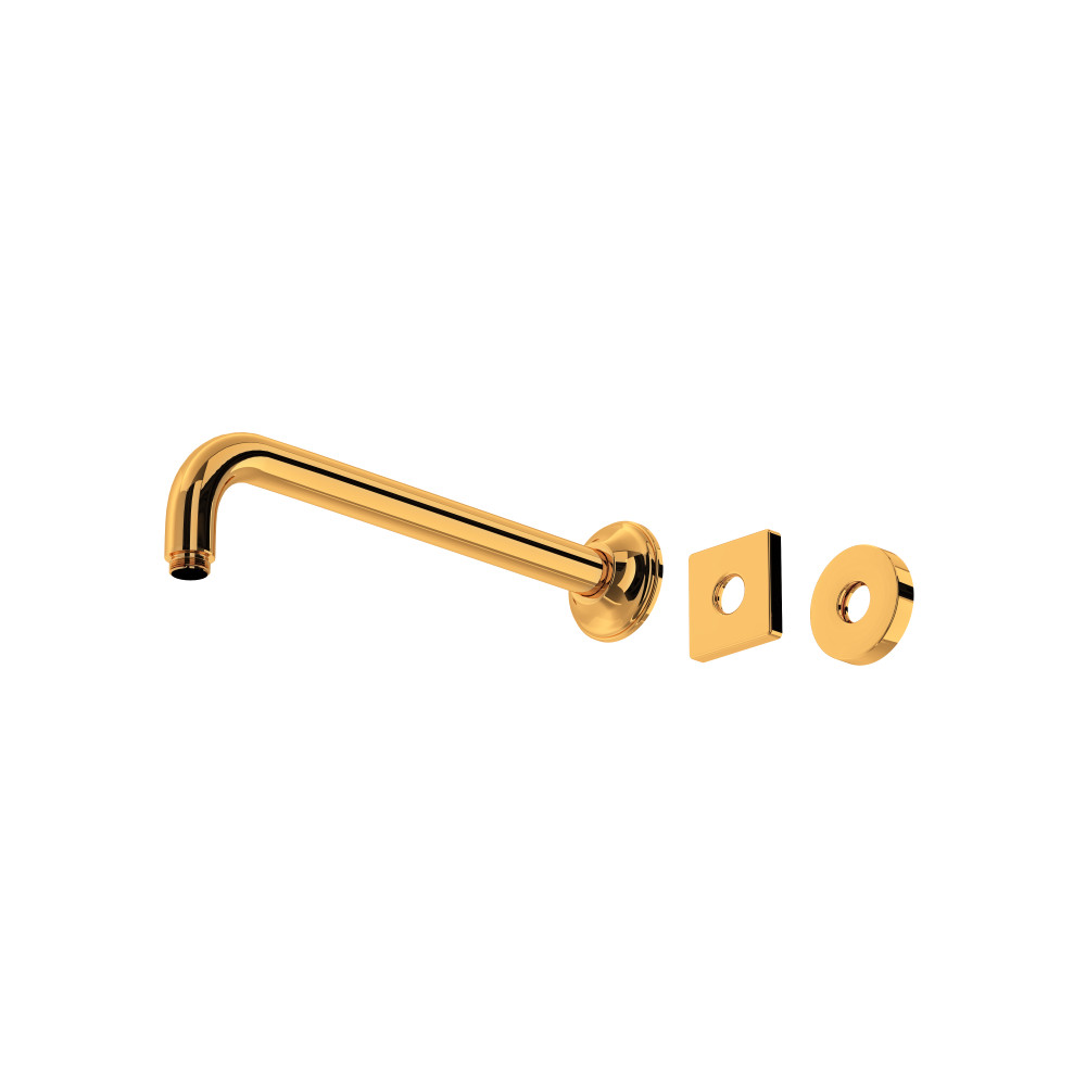 Rohl 1455/12IB 12" Wall Mount Shower Arm - Italian Brass
