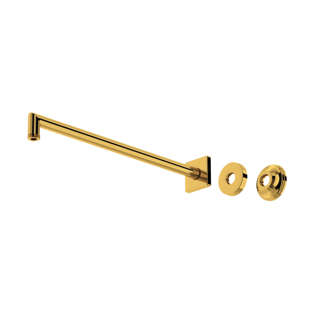 Rohl 1455/16ULB 16" Wall Mount Shower Arm - Unlacquered Brass