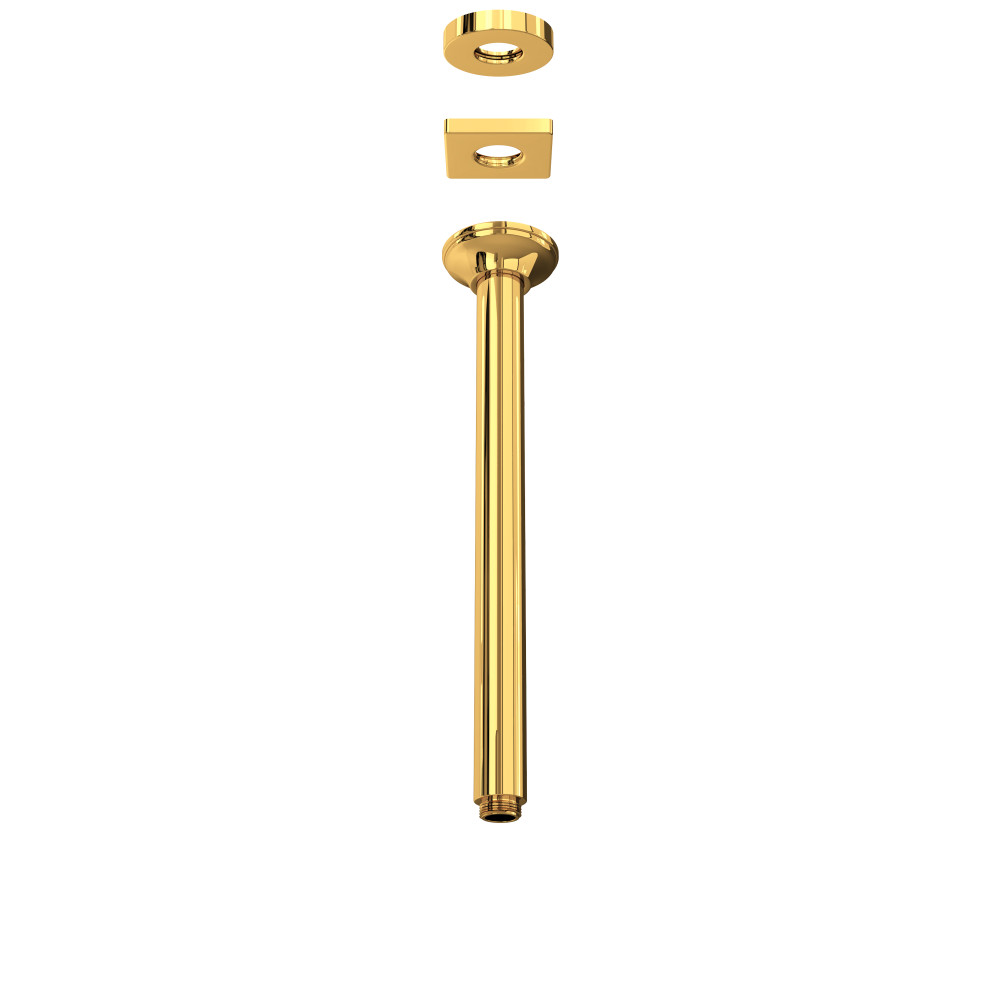 Rohl 1505/12IB 13" Ceiling Mount Shower Arm - Italian Brass