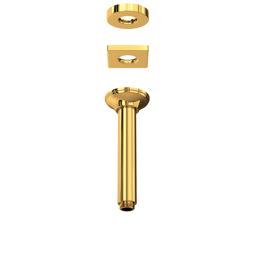 Rohl 1505/6IB 7" Ceiling Mount Shower Arm - Italian Brass