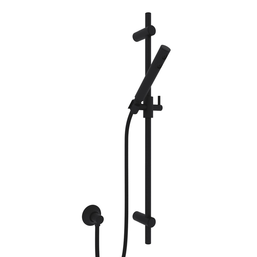 Rohl 1600MB Handshower Set With 30" Slide Bar and Single Function Handshower - Matte Black