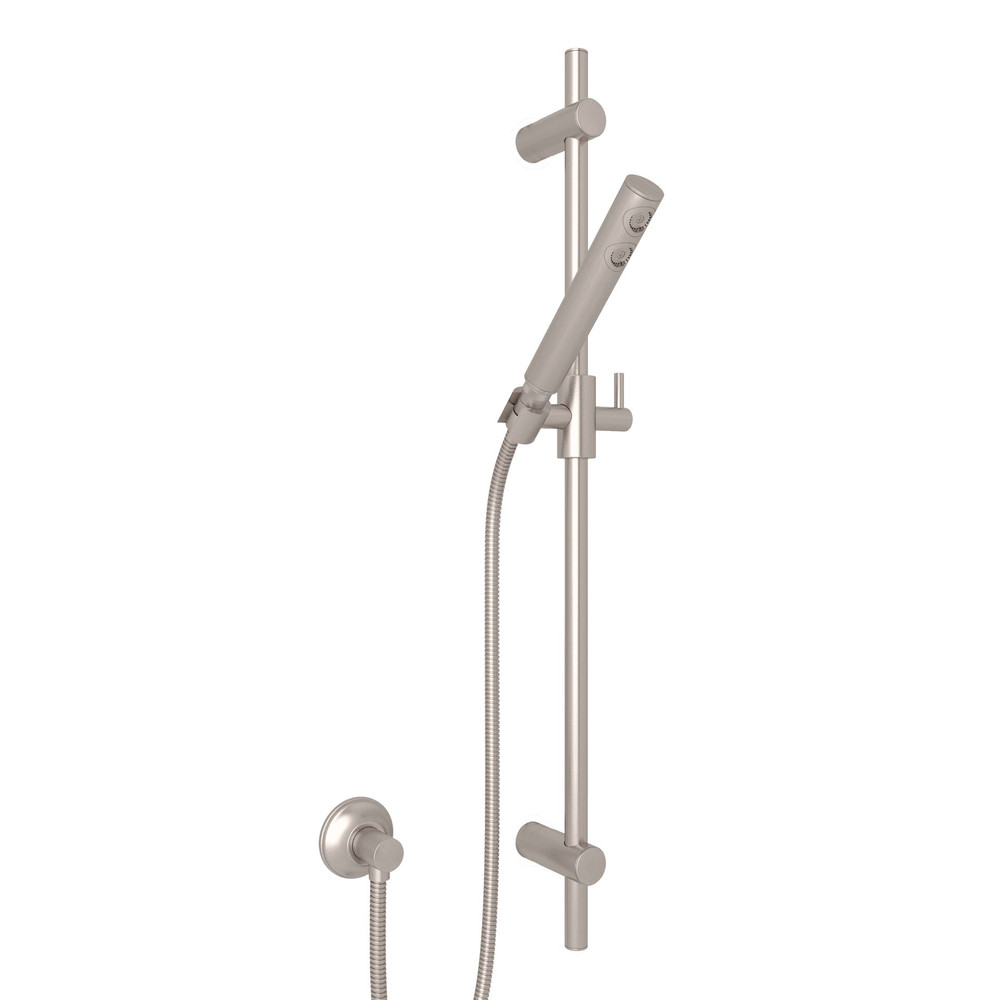 Rohl 1600STN Handshower Set With 30" Slide Bar and Single Function Handshower - Satin Nickel