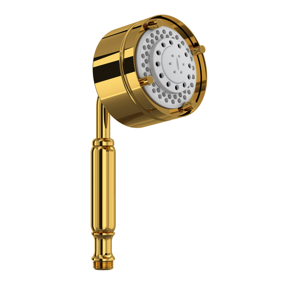 Rohl 402HS5ULB 4" 5-Function Handshower - Unlacquered Brass