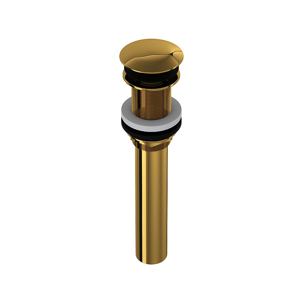Rohl 5445ULB Lavatory Push Drain Without Overflow - Unlacquered Brass