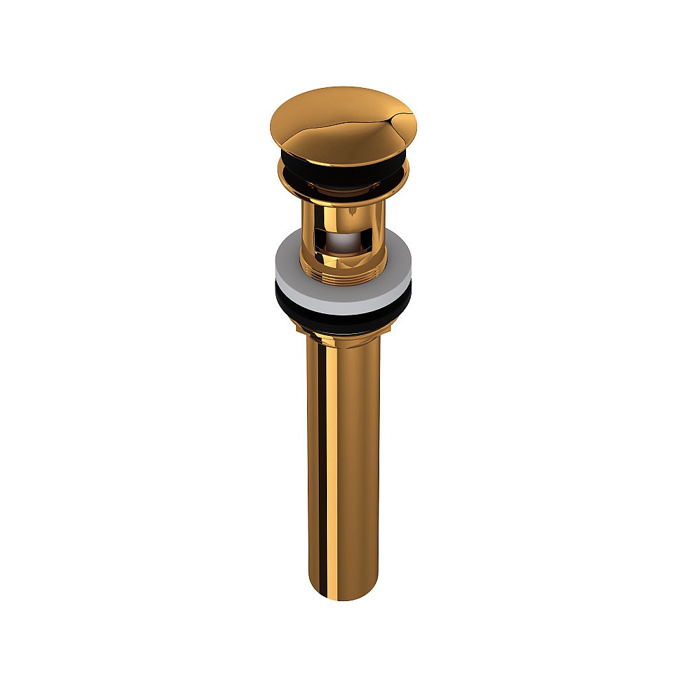 Rohl 5447IB Lavatory Push Drain With Overflow - Italian Brass