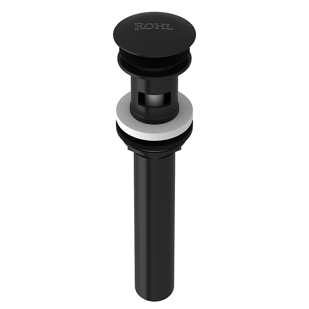 Rohl 5447MB Lavatory Push Drain With Overflow - Matte Black
