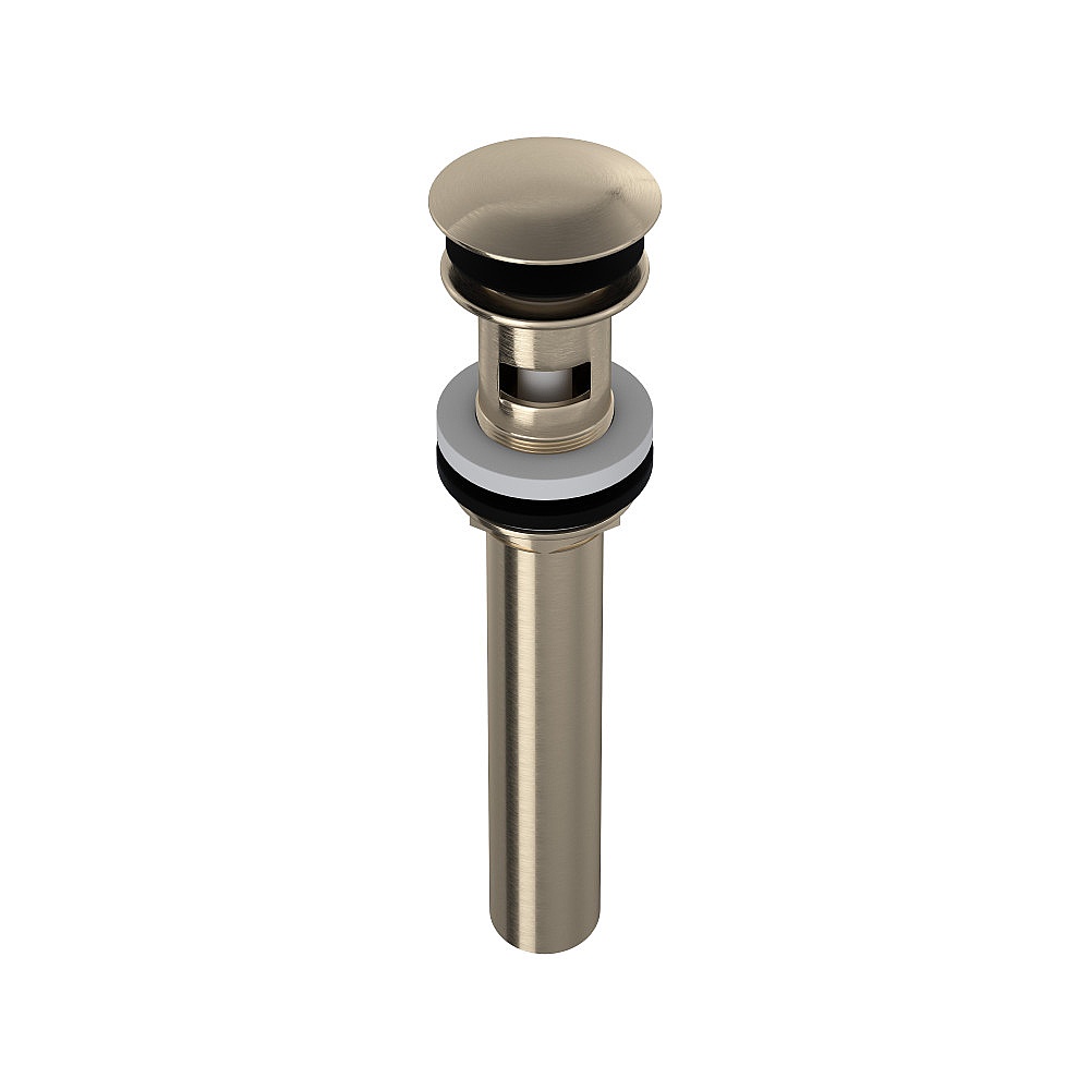 Rohl 5447STN Lavatory Push Drain With Overflow - Satin Nickel