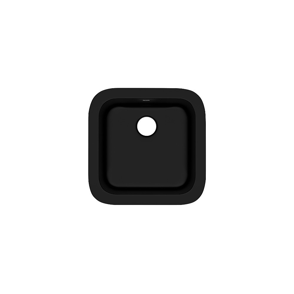 Rohl 5927-63 Allia™ 18" Fireclay Single Bowl Bar/Food Prep Kitchen Sink - Satin Black