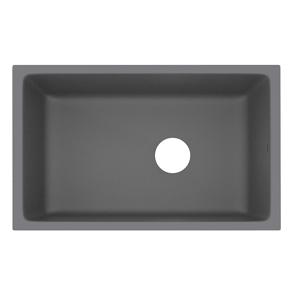 Rohl 6307-04 Allia™ 32" Fireclay Single Bowl Undermount Kitchen Sink - Satin Grey