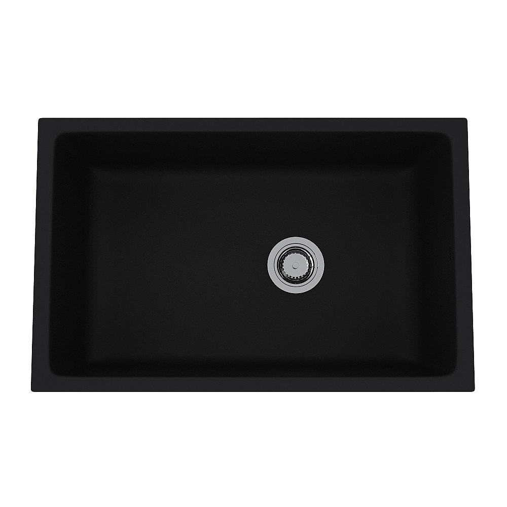 Rohl 6307-63 Allia™ 32" Fireclay Single Bowl Undermount Kitchen Sink - Satin Black