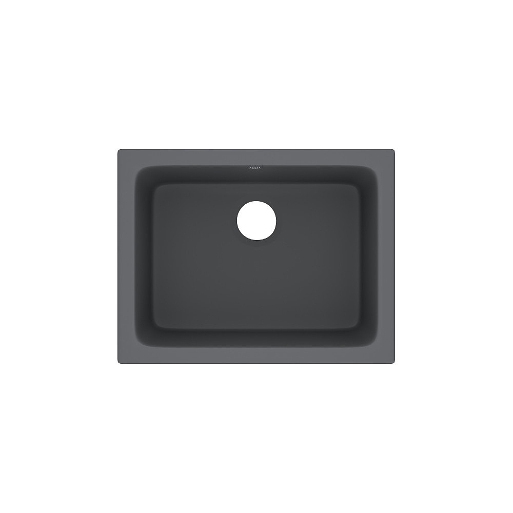 Rohl 6347-04 Allia™ 24" Fireclay Single Bowl Undermount Kitchen Or Laundry Sink - Satin Grey