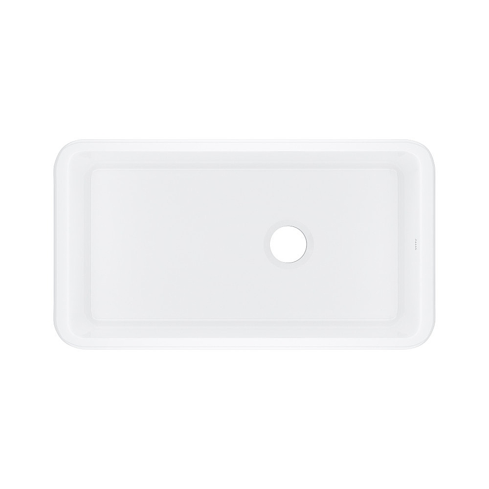 Rohl 6497-00 Allia™ 34" Fireclay Single Bowl Undermount Kitchen Sink - White