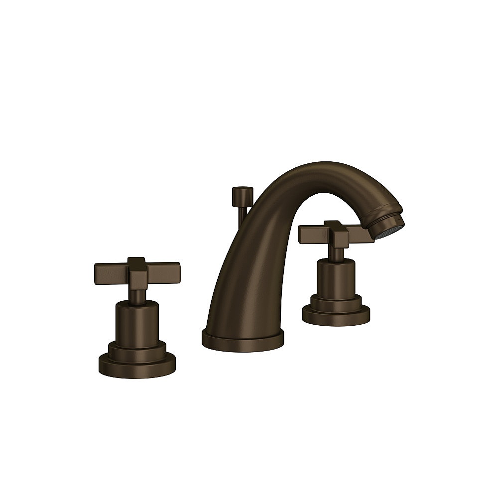 Rohl A1208XMTCB-2 Lombardia® Widespread Lavatory Faucet With C-Spout - Tuscan Brass