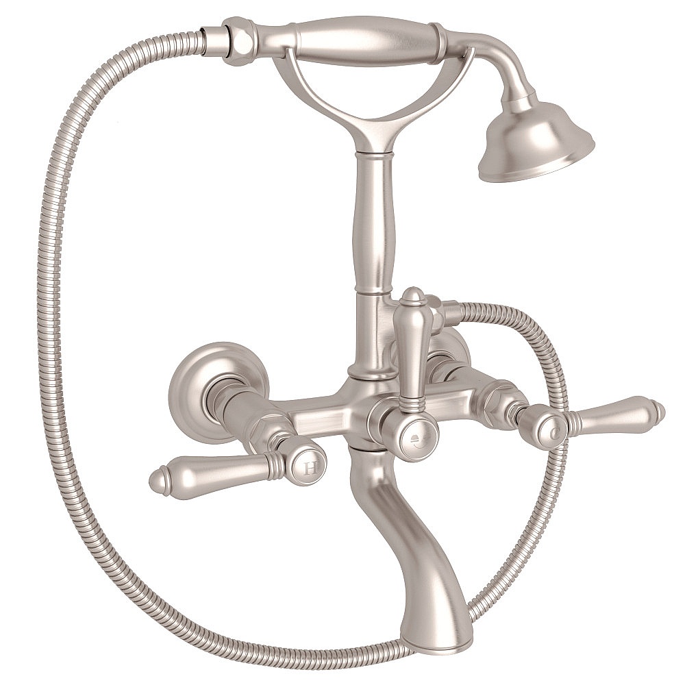 Rohl A1401LMSTN Exposed Wall Mount Tub Filler - Satin Nickel