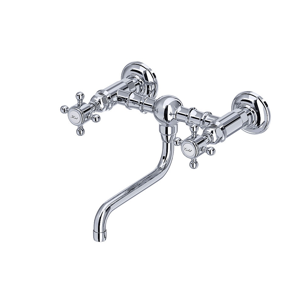 Rohl A1405/44XMAPC-2 Acqui® Wall Mount Bridge Lavatory Faucet - Polished Chrome