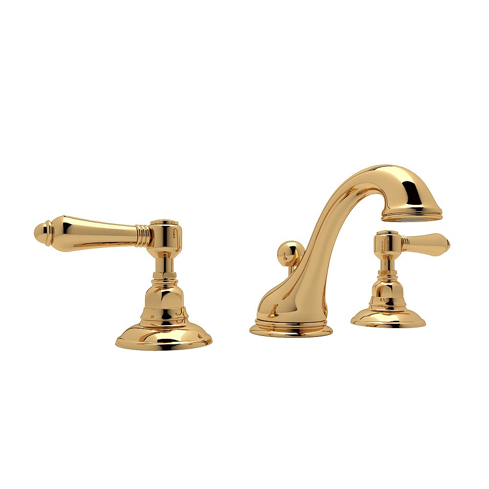Rohl A1408LMIB-2 Acqui® Widespread Lavatory Faucet With Low Spout - Italian Brass