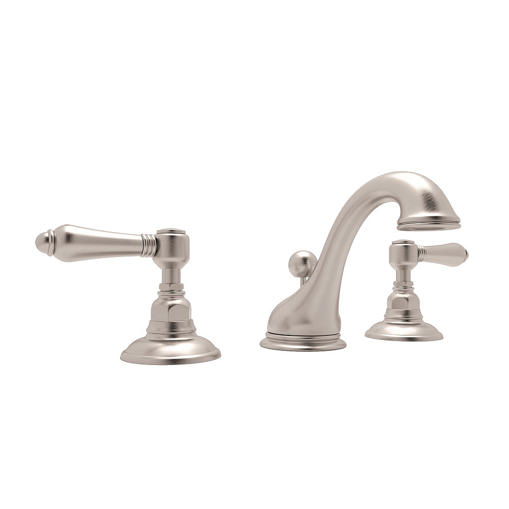 Rohl A1408LMSTN-2 Acqui® Widespread Lavatory Faucet With Low Spout - Satin Nickel