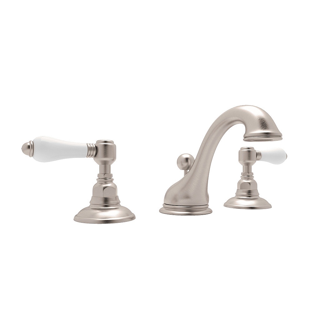 Rohl A1408LPSTN-2 Acqui® Widespread Lavatory Faucet With Low Spout - Satin Nickel