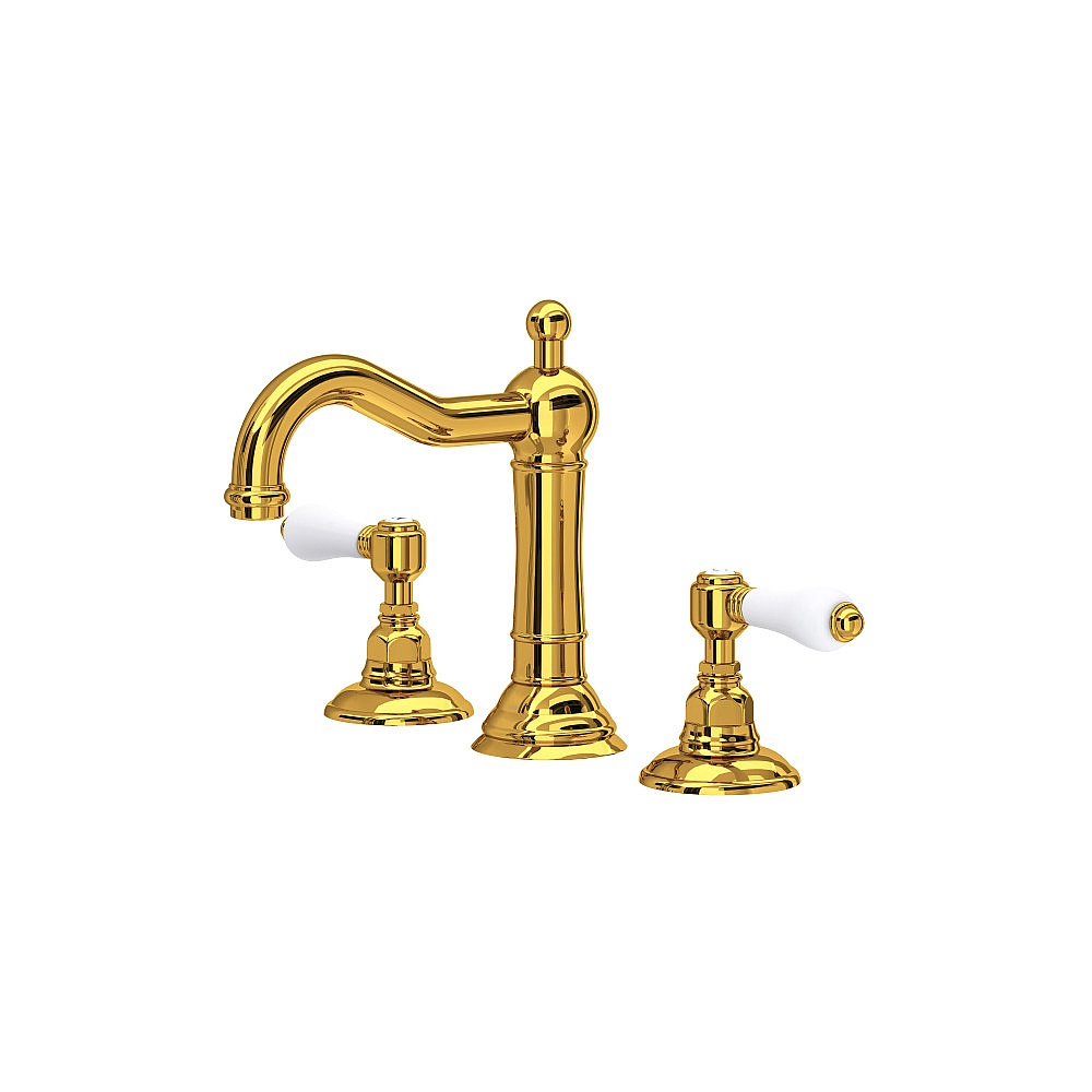 Rohl A1409LPULB-2 Acqui® Widespread Lavatory Faucet - Unlacquered Brass