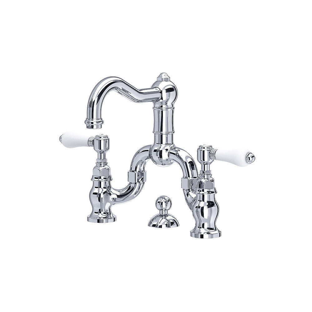 Rohl A1419LPAPC-2 Acqui® Bridge Lavatory Faucet - Polished Chrome
