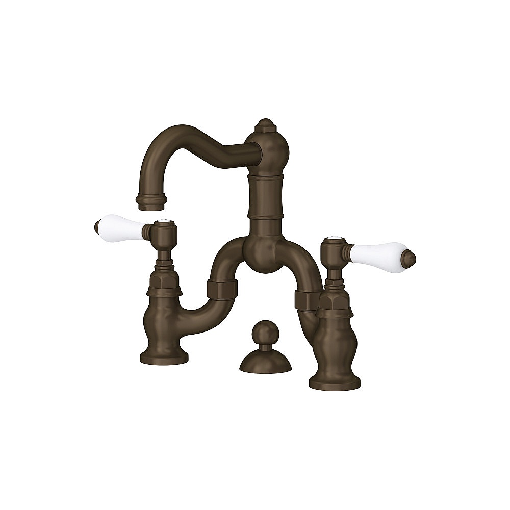 Rohl A1419LPTCB-2 Acqui® Bridge Lavatory Faucet - Tuscan Brass