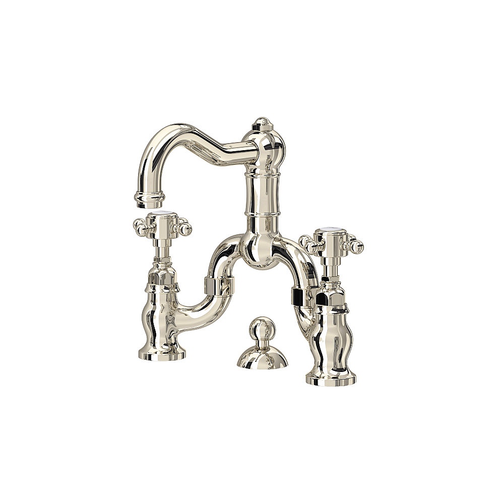 Rohl A1419XMPN-2 Acqui® Bridge Lavatory Faucet - Polished Nickel