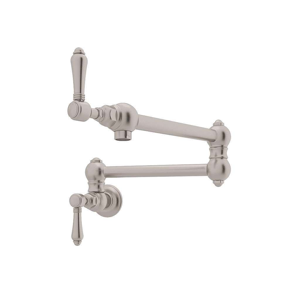 Rohl A1451LMSTN-2 Pot Filler - Satin Nickel