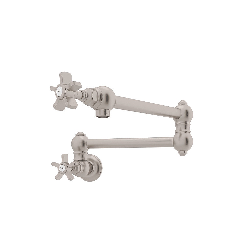 Rohl A1451XSTN-2 Pot Filler - Satin Nickel