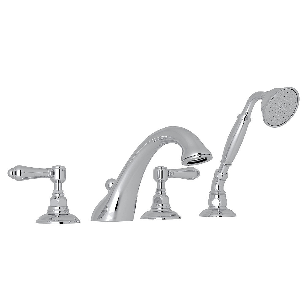 Rohl A1464LMAPC Acqui® 4-Hole Deck Mount Tub Filler - Polished Chrome