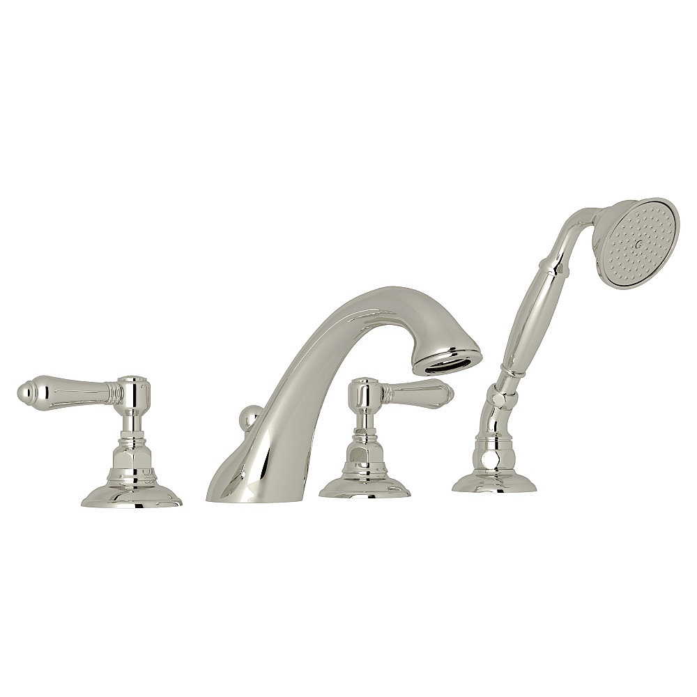 Rohl A1464LMPN Acqui® 4-Hole Deck Mount Tub Filler - Polished Nickel