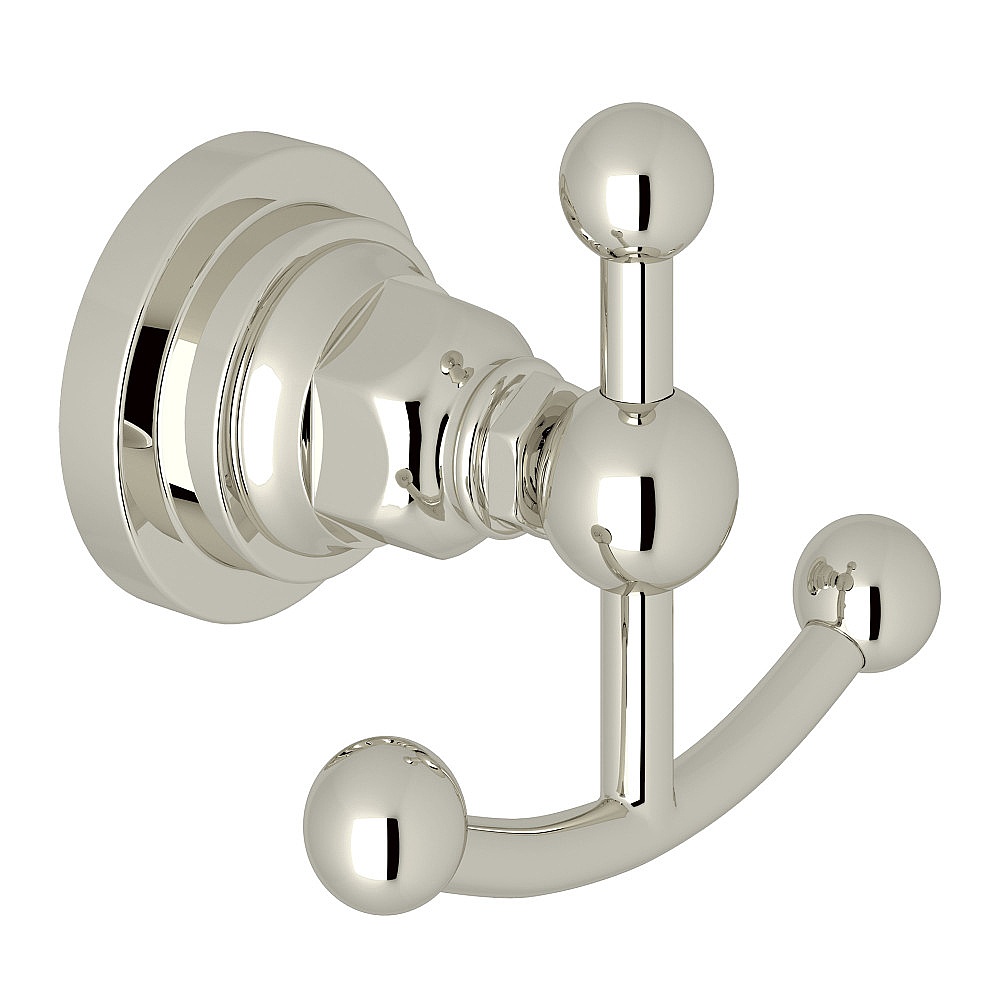 Rohl A1481LIPN San Giovanni™ Double Robe Hook - Polished Nickel