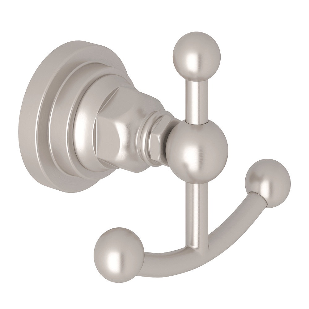 Rohl A1481LISTN San Giovanni™ Double Robe Hook - Satin Nickel