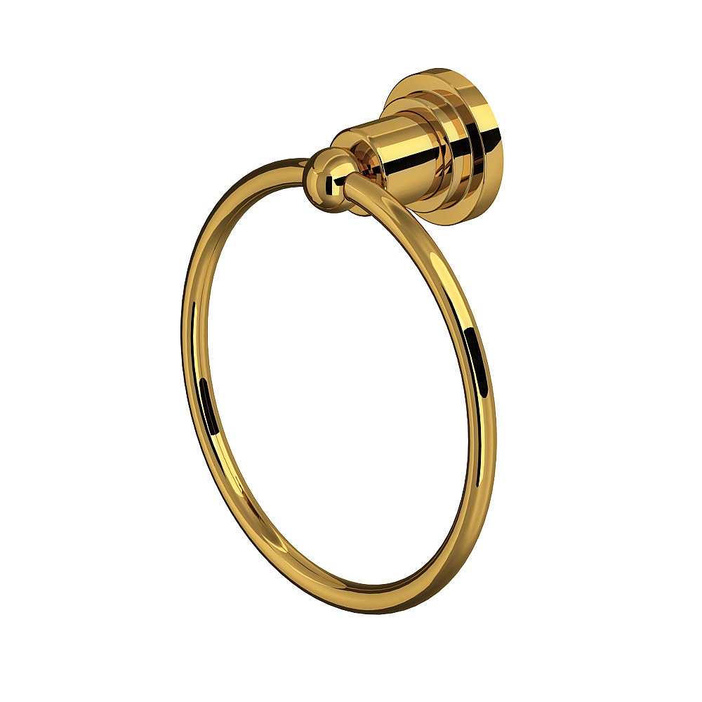Rohl A1485IWULB Campo™ Towel Ring - Unlacquered Brass