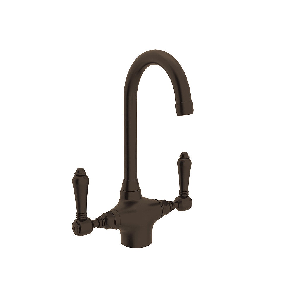Rohl A1667LMTCB-2 San Julio® Two Handle Bar/Food Prep Kitchen Faucet - Tuscan Brass