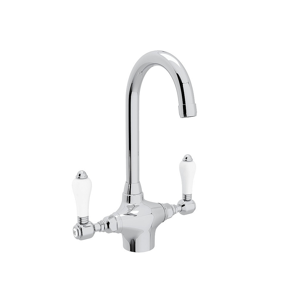 Rohl A1667LPAPC-2 San Julio® Two Handle Bar/Food Prep Kitchen Faucet - Polished Chrome