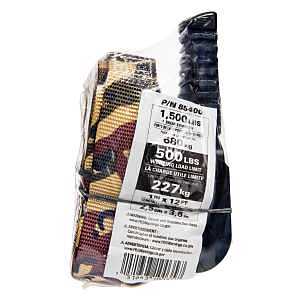 Keeper 85400 Tie-Down, Ratchet Adjustment, 1 in W, 12 ft L, Desert Camo, 500 lb Working Load, S-Hook End, 1/PK