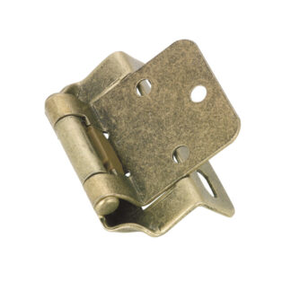 Richelieu BP139MAE 1-17/64" Self-Closing Hinge, 2 Pack - Antique Brass