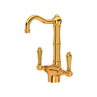 Rohl A1680LMIB-2 Acqui® Two Handle Bar/Food Prep Kitchen Faucet - Italian Brass