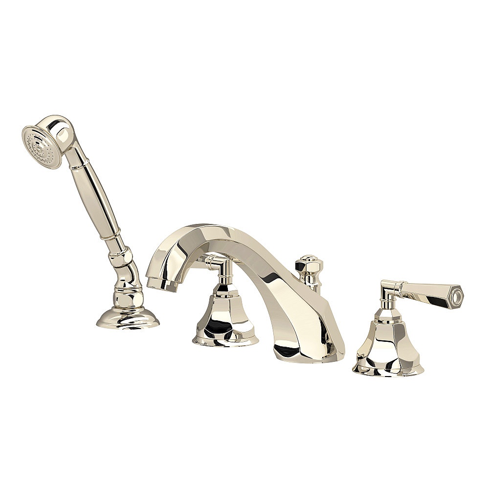 Rohl A1904LMPN Palladian® 4-Hole Deck Mount Tub Filler - Polished Nickel