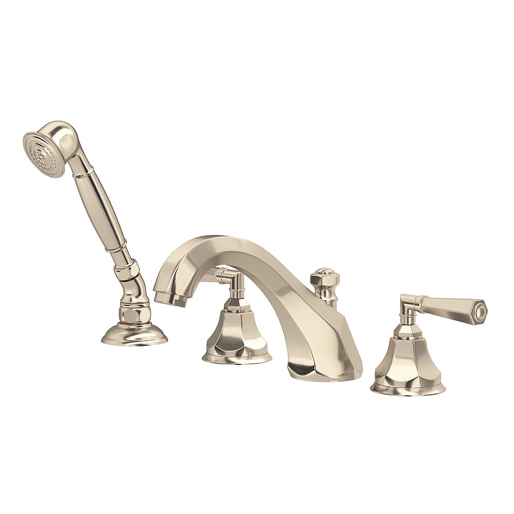 Rohl A1904LMSTN Palladian® 4-Hole Deck Mount Tub Filler - Satin Nickel