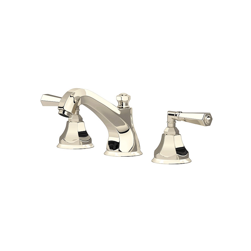 Rohl A1908LMPN-2 Palladian® Widespread Lavatory Faucet With Low Spout - Polished Nickel