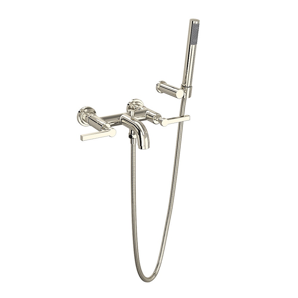Rohl A2202LMPN Lombardia® Exposed Wall Mount Tub Filler - Polished Nickel