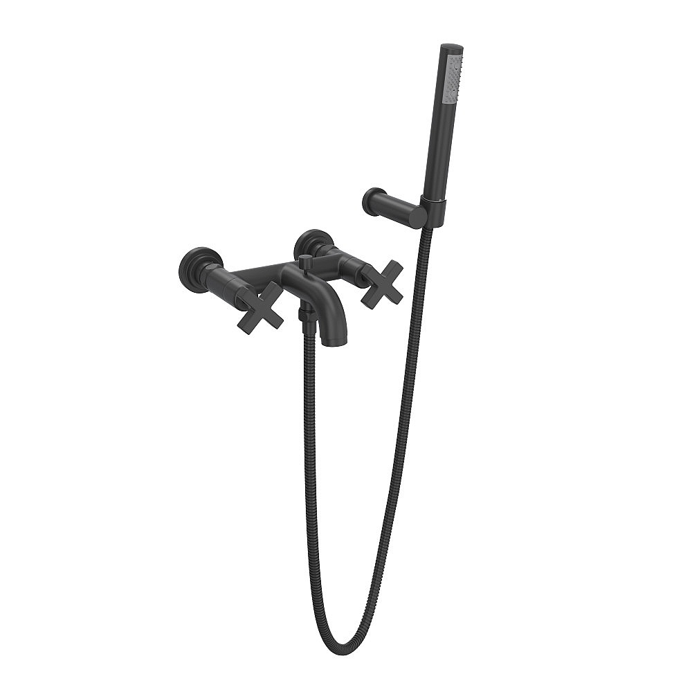 Rohl A2202XMMB Lombardia® Exposed Wall Mount Tub Filler - Matte Black